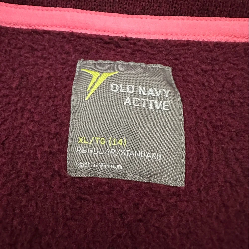 Old Navy Active Studio Wrap Jacket in Winter Wine Size XL 14 Regular Girls